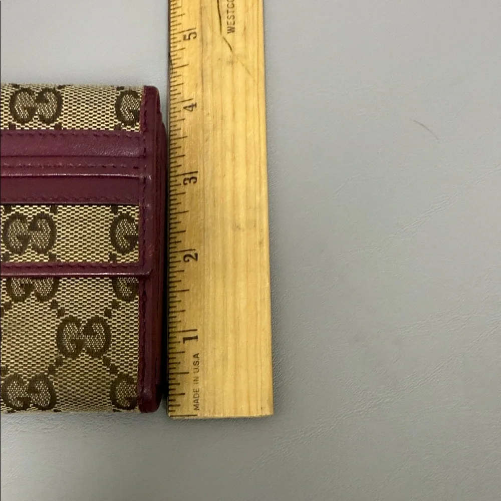 Gucci Tan and burgundy Women's Wallet - Picture 14 of 14